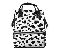 Hnnkloy Dalmatian Dog Print Black Spot, Large Capacity Mummy Backpack Diaper Bag Travel Backpack for Outdoor