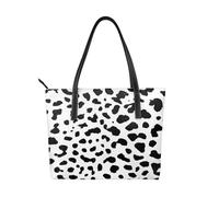 Hnnkloy Dalmatian Dog Print Black Spot,PU Leather Handbag Large Capacity Tote Bag Women's Shoulder Bag for Work Travel