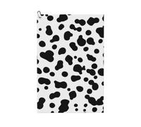 Hnnkloy Dalmatian Dog Seamless Pattern Or Cow Skin Texture, 16x24 in Portable Waffle Golf Towels with Carabiner Clip for Golf Bag