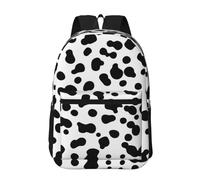 Hnnkloy Dalmatian Dog Seamless Pattern Or Cow Skin Texture, 17 Inch Backpack With Pockets Casual Daypack Water Resistant School Bag
