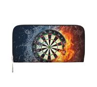 Hnnkloy Dart Board Printed, PU Leather Wallets Large Capacity Clutch Wallet for Men Women