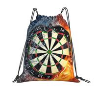 Hnnkloy Dart Board Target Ice Fire, Drawstring Backpack Unisex Sport Gym Bag Casual Daypack Drawstring Sackpack