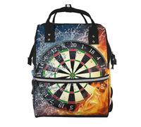 Hnnkloy Dart Board Target Ice Fire, Large Capacity Mummy Backpack Diaper Bag Travel Backpack for Outdoor