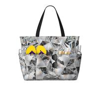 Hnnkloy Diamond Texture Style Crystal, Large Capacity Beach Bag Travel Shoulder Bag For Women - Waterproof Tote Handbag