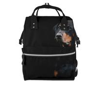 Hnnkloy Doberman Pinscher Pets Dogs Black Dogs Doberman, Large Capacity Mummy Backpack Diaper Bag Travel Backpack for Outdoor