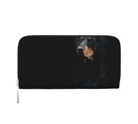 Hnnkloy Doberman Pinscher Pets Dogs Black Dogs Doberman, PU Leather Wallets Large Capacity Clutch Wallet for Men Women