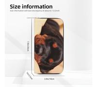Hnnkloy Doberman Puppy Sleeping Dogs Pets Dogs Doberman, PU Leather Wallets Large Capacity Clutch Wallet for Men Women