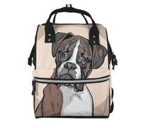 Hnnkloy Dog Boxer, Large Capacity Mummy Backpack Diaper Bag Travel Backpack for Outdoor