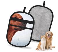 Hnnkloy Dog Rhodesian Ridgeback, 2 Pack Pet Hair Removal Gloves For Bed,Carpet,Clothes,Sofa,Static Grooming Glove For Dogs & Cats