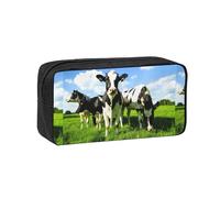 Hnnkloy Eating Cows On Summer Pasture, Big Capacity Pencil Case Portable Pen Pouch Stationery Bag for School Office