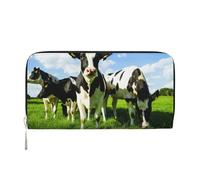 Hnnkloy Eating Cows On Summer Pasture, PU Leather Wallets Large Capacity Clutch Wallet for Men Women