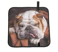 Hnnkloy English BullDogs Muzzle Pets Sleeping Dogs,Folding Seat Mat, Oxford Cloth Sit Mat, Portable Seat Cushion for Outdoor Camping Traveling