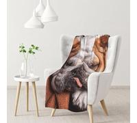 Hnnkloy English BullDogs Muzzle Pets Sleeping Dogs,Soft Blanket for Couch Sofa Bed Warm Anti-Pilling Flannel Plush Throw Blanket 76 X 102 cm