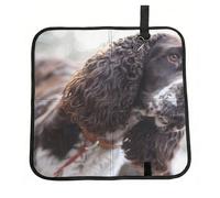 Hnnkloy English Cocker Spaniel Brownish White Curly Dogs,Folding Seat Mat, Oxford Cloth Sit Mat, Portable Seat Cushion for Outdoor Camping Traveling