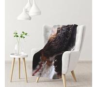 Hnnkloy English Cocker Spaniel Brownish White Curly Dogs,Soft Blanket for Couch Sofa Bed Warm Anti-Pilling Flannel Plush Throw Blanket 76 X 102 cm