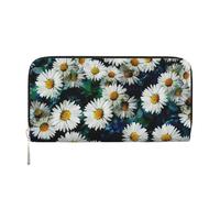 Hnnkloy Fashion Daisy, PU Leather Wallets Large Capacity Clutch Wallet for Men Women