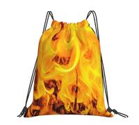Hnnkloy Fire And Flames, Drawstring Backpack Unisex Sport Gym Bag Casual Daypack Drawstring Sackpack