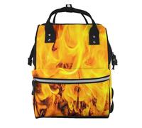 Hnnkloy Fire And Flames, Large Capacity Mummy Backpack Diaper Bag Travel Backpack for Outdoor