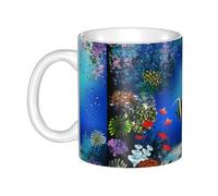Hnnkloy Fish Plants Tropical Marine Nature Life Seaweed,Ceramic Mug Large Coffee Cup Suitable for Kitchen Restaurant Office Coffee Shop 330ml