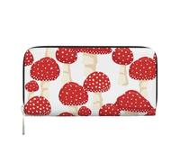 Hnnkloy Fly Agaric Red Mushrooms, PU Leather Wallets Large Capacity Clutch Wallet for Men Women