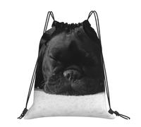 Hnnkloy French Bulldog, Drawstring Backpack Unisex Sport Gym Bag Casual Daypack Drawstring Sackpack