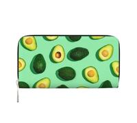 Hnnkloy Fresh Green Avocado Fitness People Exercise, PU Leather Wallets Large Capacity Clutch Wallet for Men Women