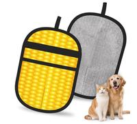 Hnnkloy Fresh Ripe Corn Cobs Pattern, 2 Pack Pet Hair Removal Gloves For Bed,Carpet,Clothes,Sofa,Static Grooming Glove For Dogs & Cats