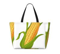 Hnnkloy Fresh Ripe Corn Cobs Pattern, Large Capacity Beach Bag Travel Shoulder Bag For Women - Waterproof Tote Handbag