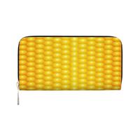 Hnnkloy Fresh Ripe Corn Cobs Pattern, PU Leather Wallets Large Capacity Clutch Wallet for Men Women