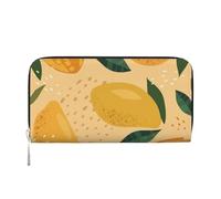Hnnkloy Fruit of Mango and Leaves Pattern, PU Leather Wallets Large Capacity Clutch Wallet for Men Women