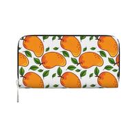 Hnnkloy Fruit of Mango and Leaves Pattern, PU Leather Wallets Large Capacity Clutch Wallet for Men Women