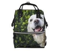 Hnnkloy Funny Golden Retriever Printed, Large Capacity Mummy Backpack Diaper Bag Travel Backpack for Outdoor