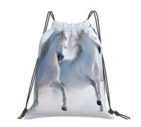 Hnnkloy Galloping Rare Spotted Horses, Drawstring Backpack Unisex Sport Gym Bag Casual Daypack Drawstring Sackpack