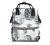 Hnnkloy Gems Diamond Jewelry Jewels Luxury Printed, Large Capacity Mummy Backpack Diaper Bag Travel Backpack for Outdoor