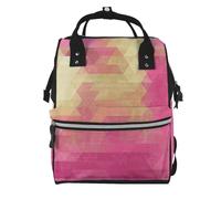 Hnnkloy Geometric Rhombus Modern Abstract Art, Large Capacity Mummy Backpack Diaper Bag Travel Backpack for Outdoor