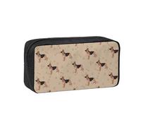 Hnnkloy German Shepherd Foot Prints, Big Capacity Pencil Case Portable Pen Pouch Stationery Bag for School Office
