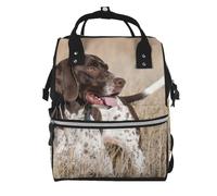 Hnnkloy German Shorthaired Pointer Dog, Large Capacity Mummy Backpack Diaper Bag Travel Backpack for Outdoor