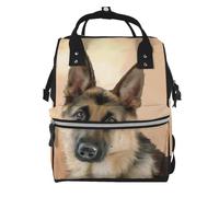 Hnnkloy Germany Shepherd, Large Capacity Mummy Backpack Diaper Bag Travel Backpack for Outdoor
