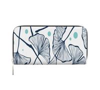 Hnnkloy Gingko Biloba, PU Leather Wallets Large Capacity Clutch Wallet for Men Women