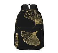 Hnnkloy Ginkgo Biloba Plant, 17 Inch Backpack With Pockets Casual Daypack Water Resistant School Bag
