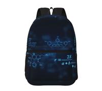 Hnnkloy Glowing Mathematical Physics Chemistry Formulas, 17 Inch Backpack With Pockets Casual Daypack Water Resistant School Bag