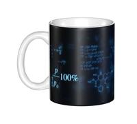 Hnnkloy Glowing Mathematical Physics Chemistry Formulas,Ceramic Mug Large Coffee Cup Suitable for Kitchen Restaurant Office Coffee Shop 330ml