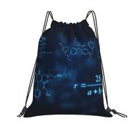 Hnnkloy Glowing Mathematical Physics Chemistry Formulas, Drawstring Backpack Unisex Sport Gym Bag Casual Daypack Drawstring Sackpack