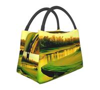 Hnnkloy Golf Course Printed, Portable Lunch Bag, Insulated Tote Bag Durable Lunch Box Reusable Cooler Bag