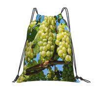 Hnnkloy Grapes Fruit Vine Grapevine Winegrowing, Drawstring Backpack Unisex Sport Gym Bag Casual Daypack Drawstring Sackpack