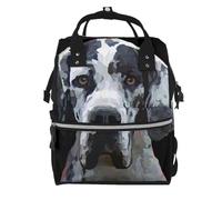 Hnnkloy Great Dane Dog Art, Large Capacity Mummy Backpack Diaper Bag Travel Backpack for Outdoor