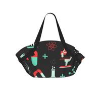 Hnnkloy Green Chemistry And Science Patterns,Portable Camping Mat Multifunctional Foldable Picnic Blanket As Camping Tote Bag For Traveling