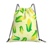 Hnnkloy Green Delicious Corn, Drawstring Backpack Unisex Sport Gym Bag Casual Daypack Drawstring Sackpack