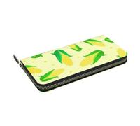 Hnnkloy Green Delicious Corn, PU Leather Wallets Large Capacity Clutch Wallet for Men Women