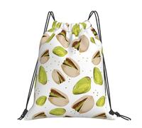 Hnnkloy Green Pistachio Pattern, Drawstring Backpack Unisex Sport Gym Bag Casual Daypack Drawstring Sackpack